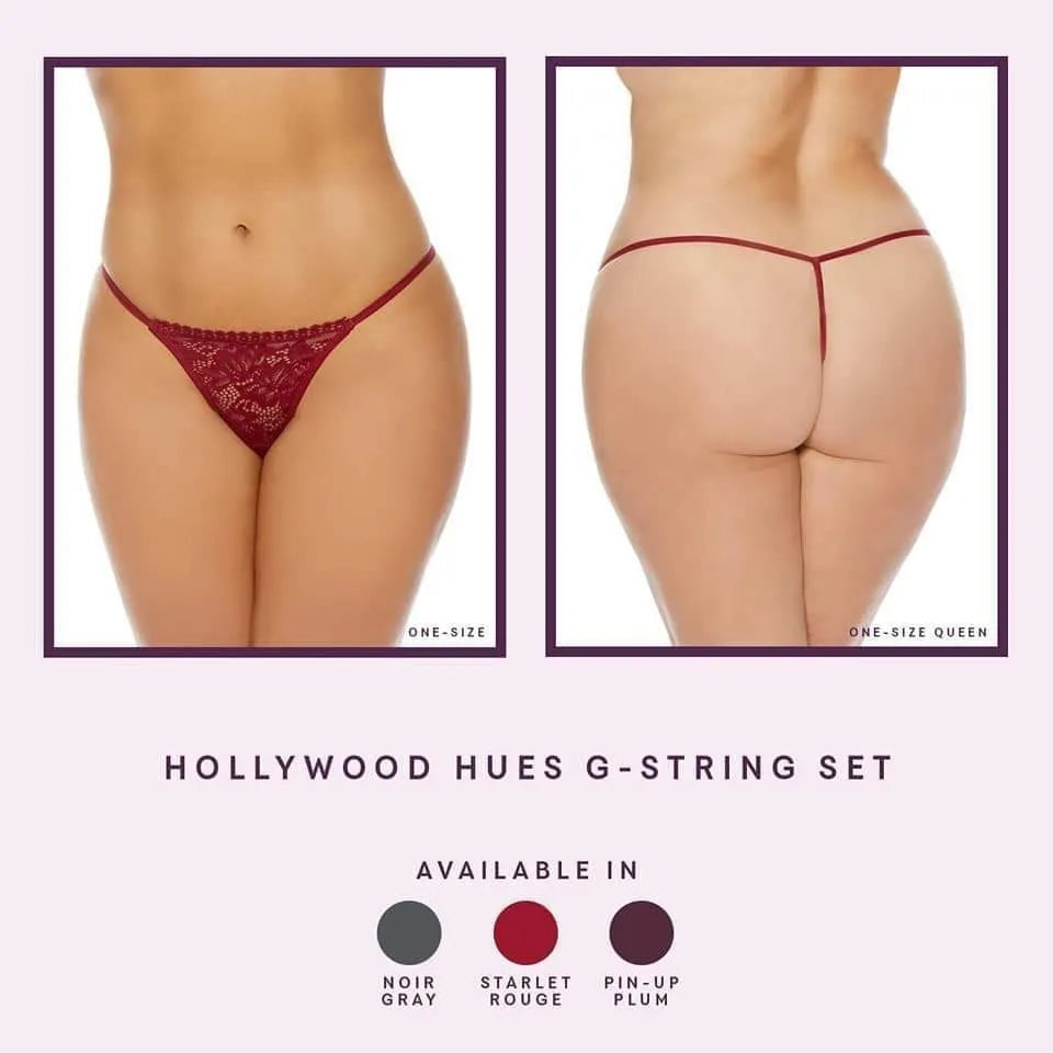 Hollywood Hues G-String Set -QOS